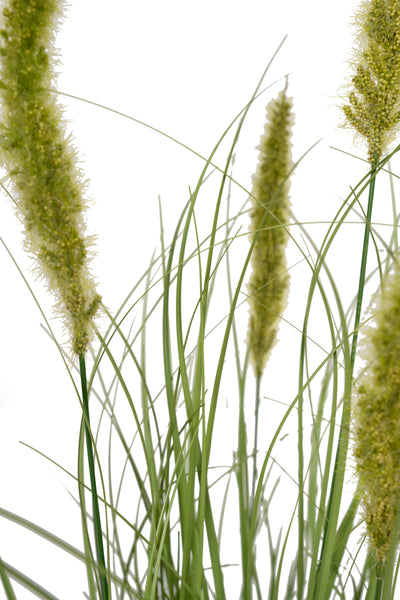 Iarba artificiala Onion Cattail 90 cm cu 5 flori verzi