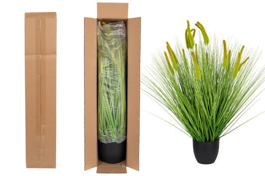 Iarba artificiala Onion Dogtail 100 cm cu 15 flori verzi