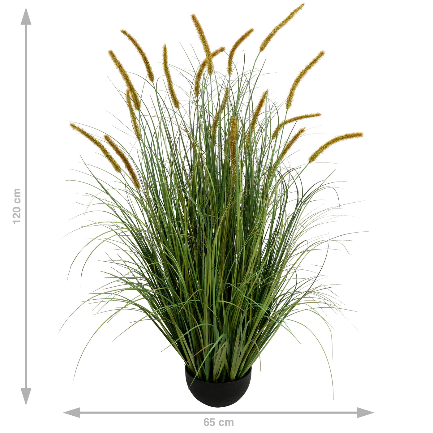 Iarba artificiala Onion Dogtail 120 cm cu 17 flori rosii