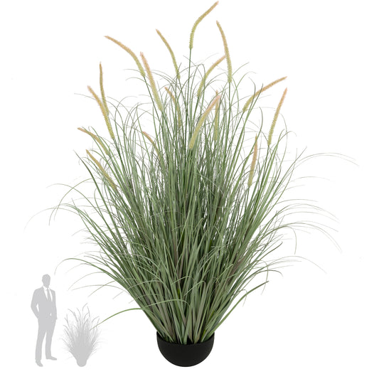 Iarba artificiala Onion Dogtail 120 cm cu 17 flori roz