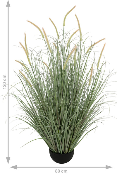 Iarba artificiala Onion Dogtail 120 cm cu 17 flori roz