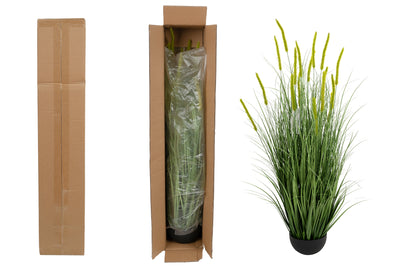 Iarba artificiala Onion Dogtail 120 cm cu 17 flori verzi