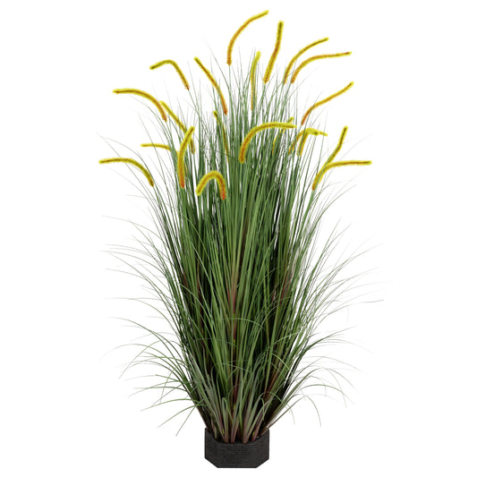 Iarba artificiala Onion Dogtail 150 cm cu 21 flori rosu cu verde
