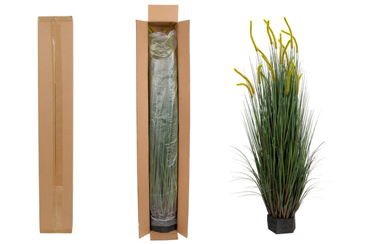 Iarba artificiala Onion Dogtail 150 cm cu 21 flori rosu cu verde