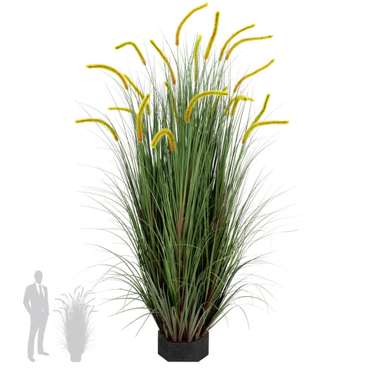 Iarba artificiala Onion Dogtail 150 cm cu 21 flori rosu cu verde