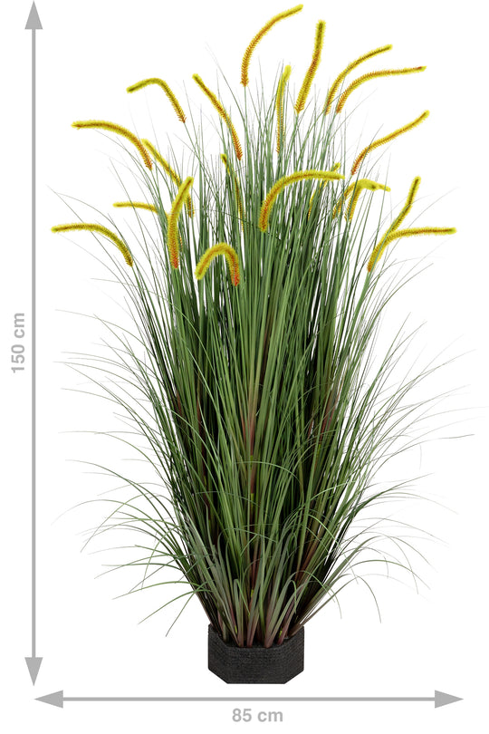 Iarba artificiala Onion Dogtail 150 cm cu 21 flori rosu cu verde