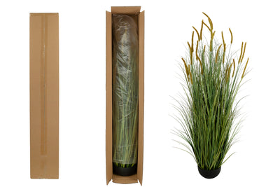 Iarba artificiala Onion Dogtail 150 cm cu 26 flori rosii