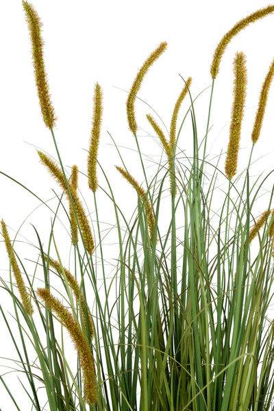 Iarba artificiala Onion Dogtail 150 cm cu 26 flori rosii