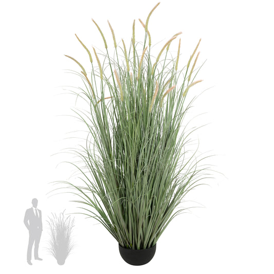 Iarba artificiala Onion Dogtail 150 cm cu 26 flori roz