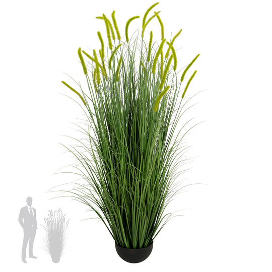 Iarba artificiala Onion Dogtail 150 cm cu 26 flori verzi