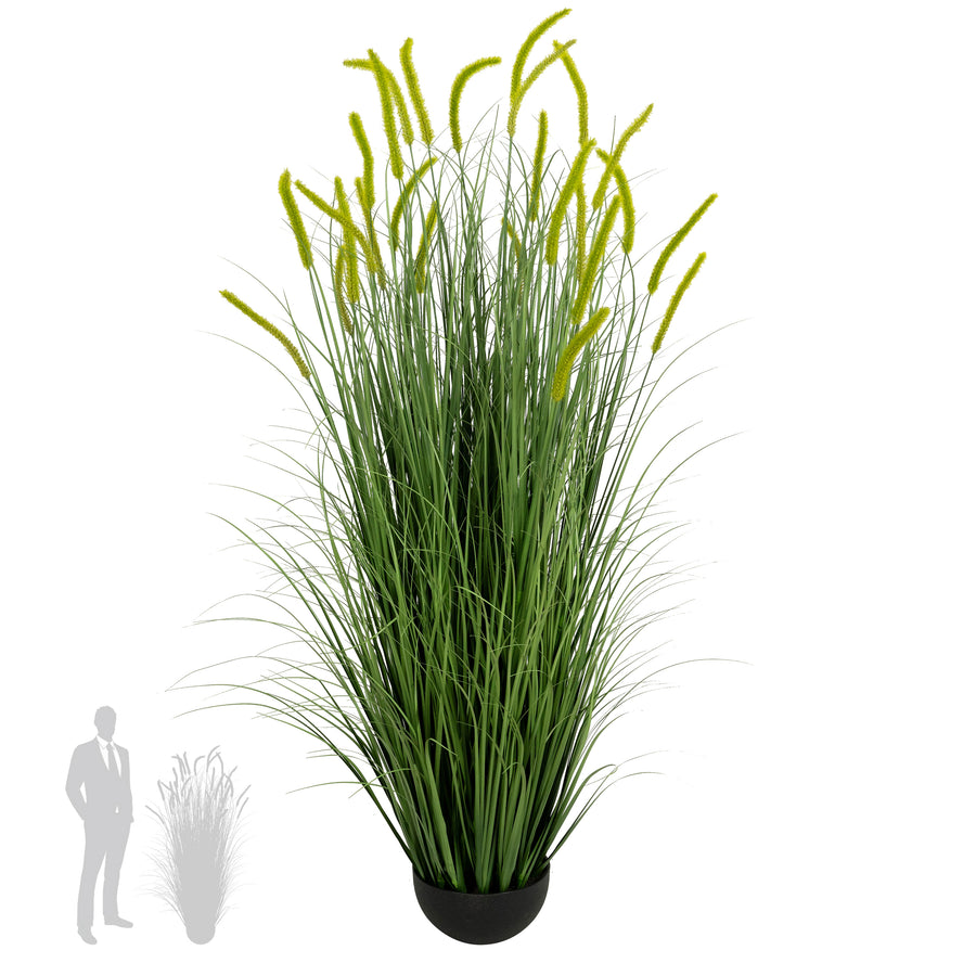 Iarba artificiala Onion Dogtail 150 cm cu 26 flori verzi