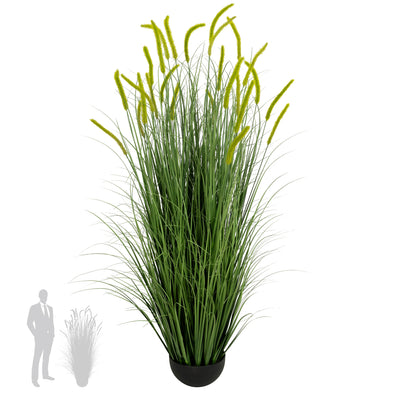 Iarba artificiala Onion Dogtail 150 cm cu 26 flori verzi