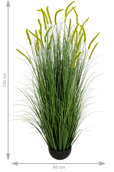 Iarba artificiala Onion Dogtail 150 cm cu 26 flori verzi