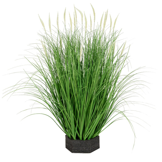 Iarba artificiala Onion Dogtail 70 cm cu 25 flori albe