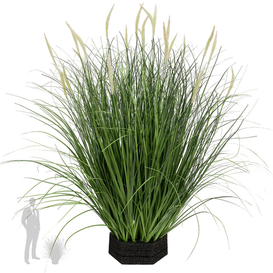 Iarba artificiala Onion Dogtail 70 cm cu 25 flori roz