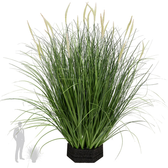 Iarba artificiala Onion Dogtail 70 cm cu 25 flori roz