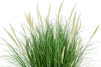 Iarba artificiala Onion Dogtail 81 cm cu 33 flori albe