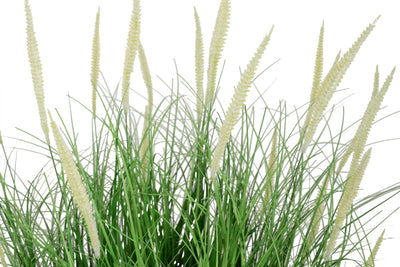 Iarba artificiala Onion Dogtail 81 cm cu 33 flori albe