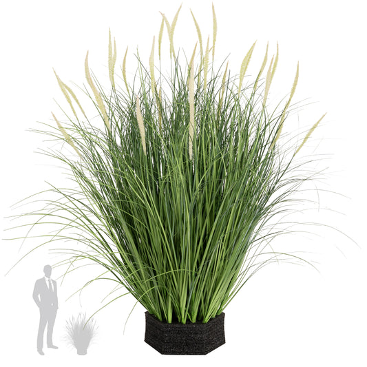 Iarba artificiala Onion Dogtail 81 cm cu 33 flori roz