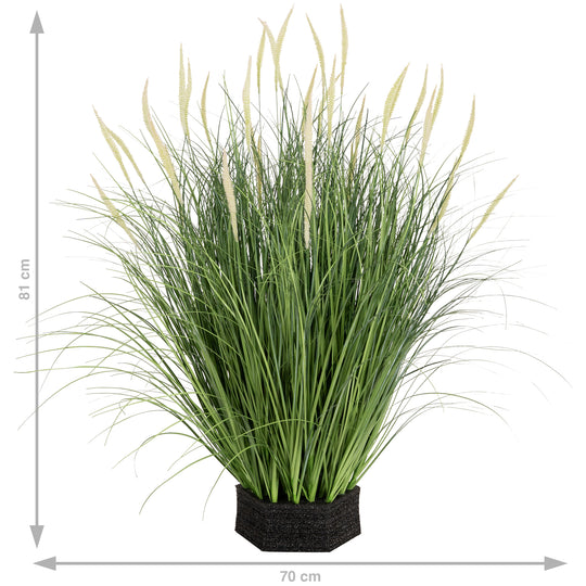 Iarba artificiala Onion Dogtail 81 cm cu 33 flori roz