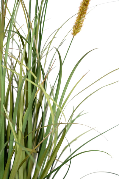 Iarba artificiala Onion Dogtail 90 cm cu 13 flori rosii