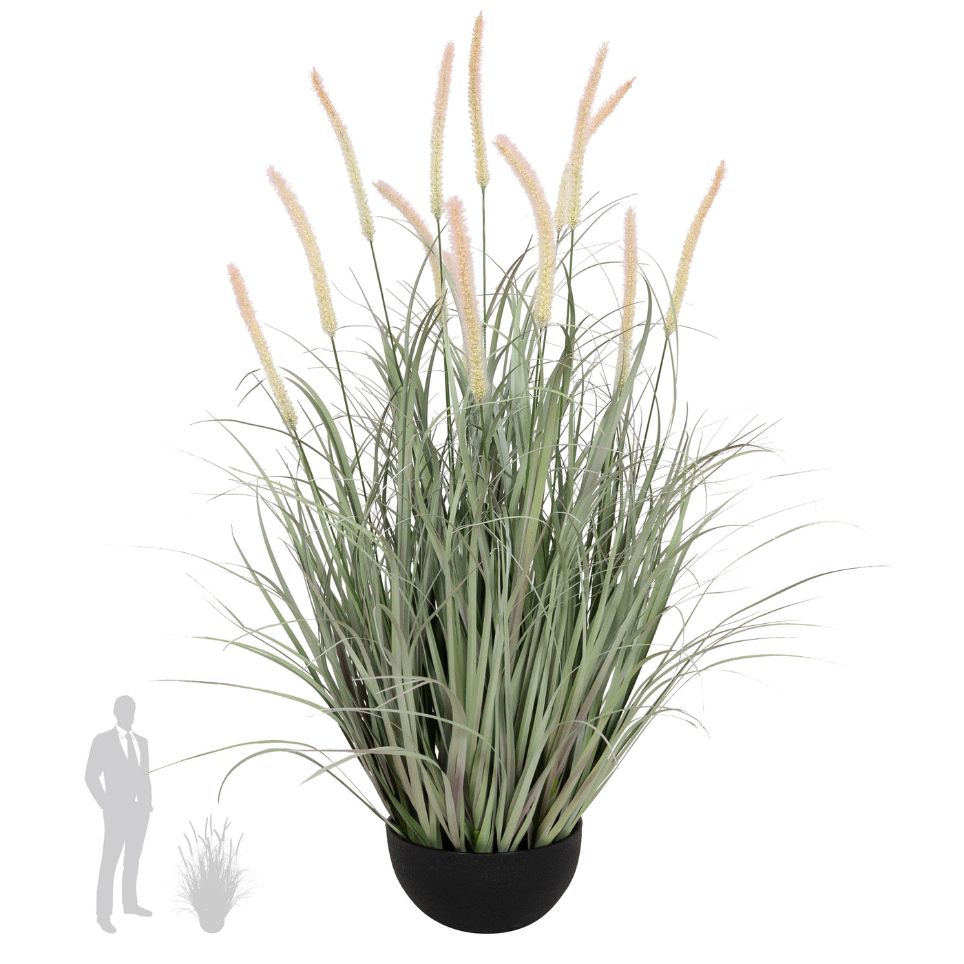 Iarba artificiala Onion Dogtail 90 cm cu 13 flori roz