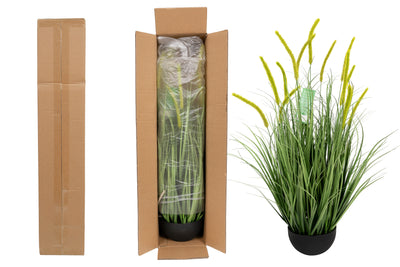 Iarba artificiala Onion Dogtail 90 cm cu 13 flori verzi
