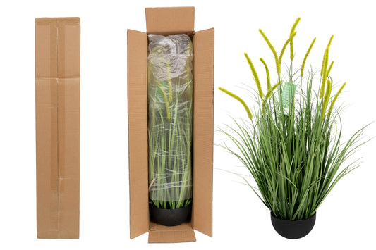 Iarba artificiala Onion Dogtail 90 cm cu 13 flori verzi