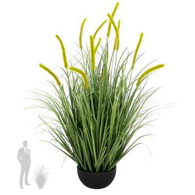 Iarba artificiala Onion Dogtail 90 cm cu 13 flori verzi