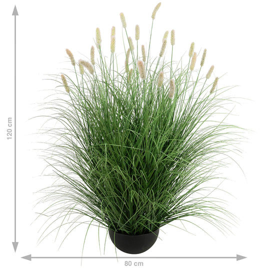Iarba artificiala Onion Matsutake 120 cm cu 28 flori roz