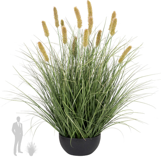 Iarba artificiala Onion Matsutake 60 cm cu 14 flori