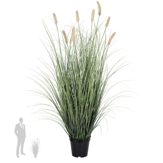 Iarba artificiala Onion Matsutake 90 cm cu 8 flori roz