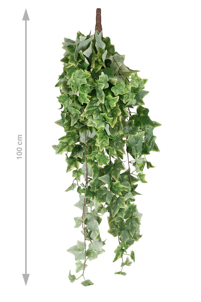 Iedera artificiala H90cm cu 352 frunze verde cu crem