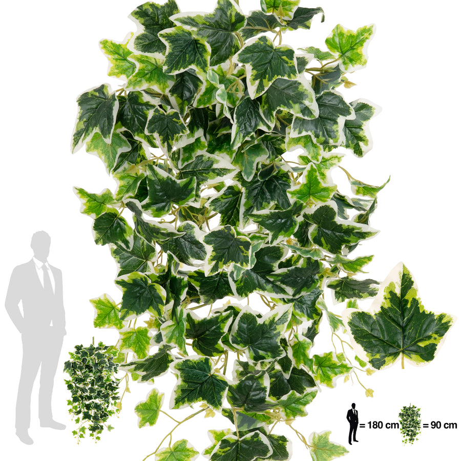 Iedera artificiala 90 cm verde - alb cu protectie UV