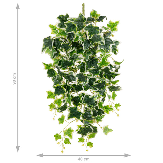 Iedera artificiala 90 cm verde - alb cu protectie UV