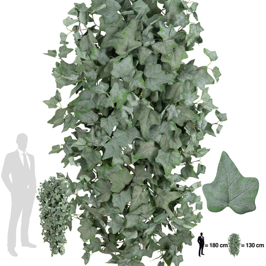 Iedera artificiala catifelata H130cm cu 570 frunze verde deschis