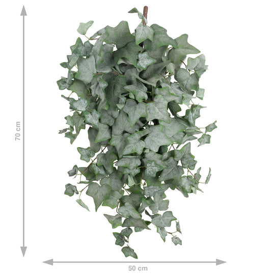 Iedera artificiala catifelata H70 cm cu 202 frunze verde inchis si deschis