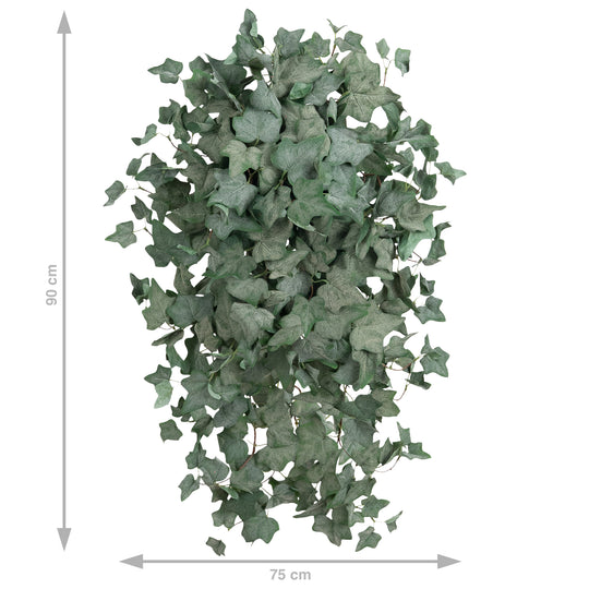 Iedera artificiala catifelata H90 cm cu 352 frunze verde inchis