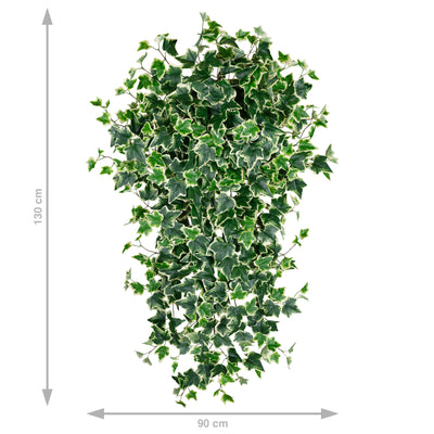 Iedera artificiala H130cm cu 570 frunze verde cu alb