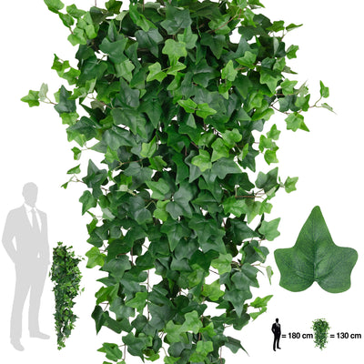 Iedera artificiala H130cm cu 570 frunze verde inchis si deschis