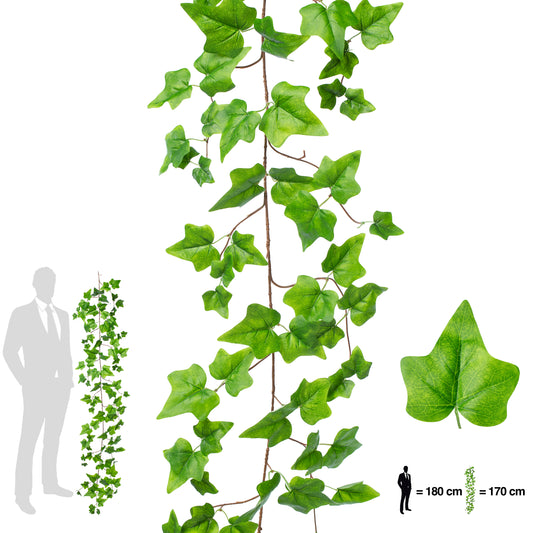 Iedera artificiala H170cm cu 110 frunze verzi