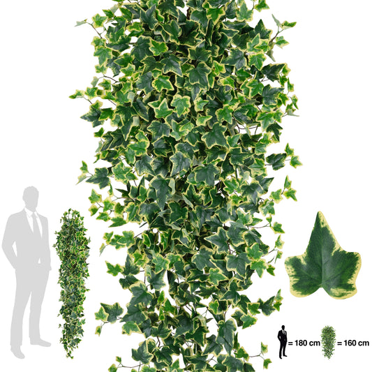 Iedera artificiala H180cm cu 850 frunze verde cu galben