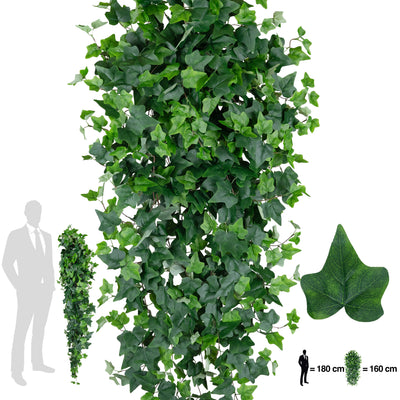 Iedera artificiala H180cm cu 850 frunze verde inchis si deschis