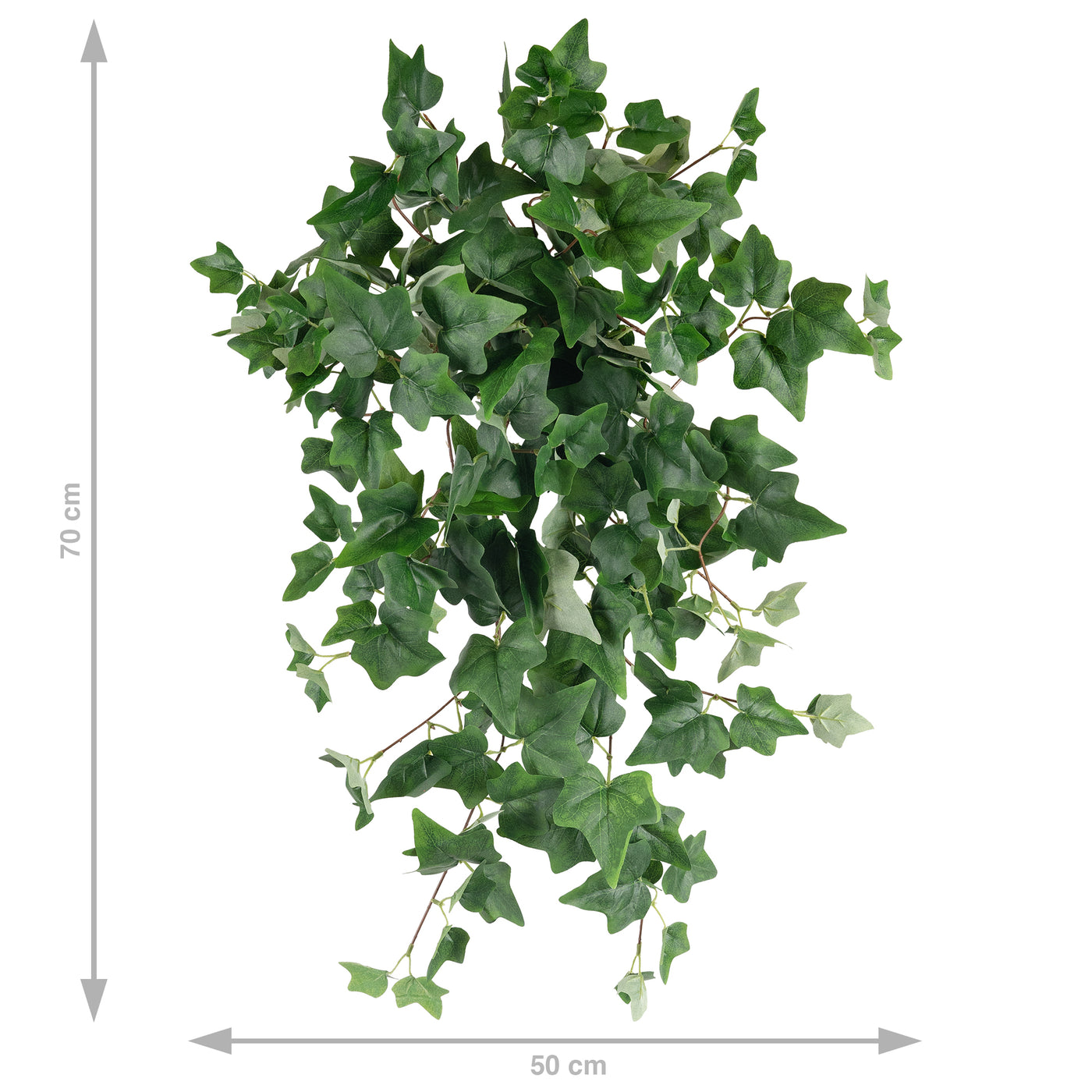 Iedera artificiala H70cm cu 202 frunze verde inchis