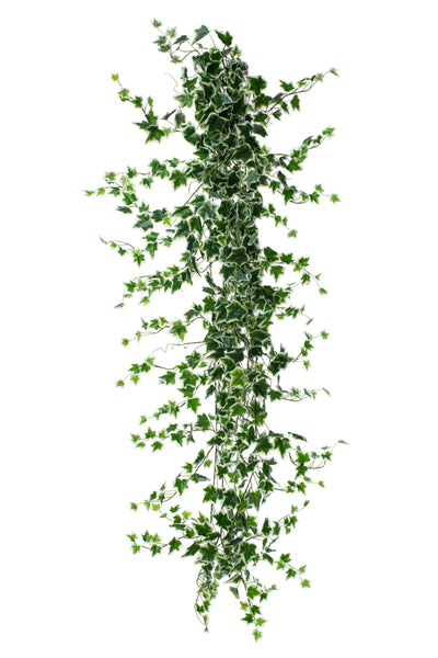 Iedera artificiala H160cm cu frunze verde cu alb pentru exterior cu protectie UV