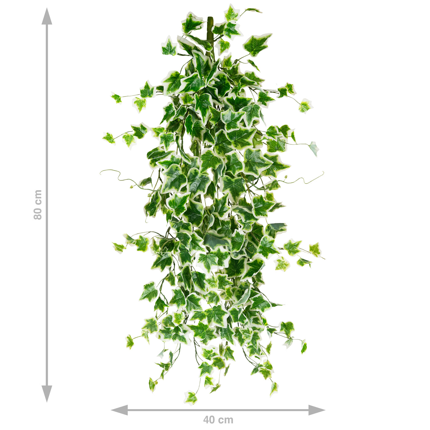 Iedera artificiala H80cm cu frunze verde cu alb pentru exterior cu protectie UV