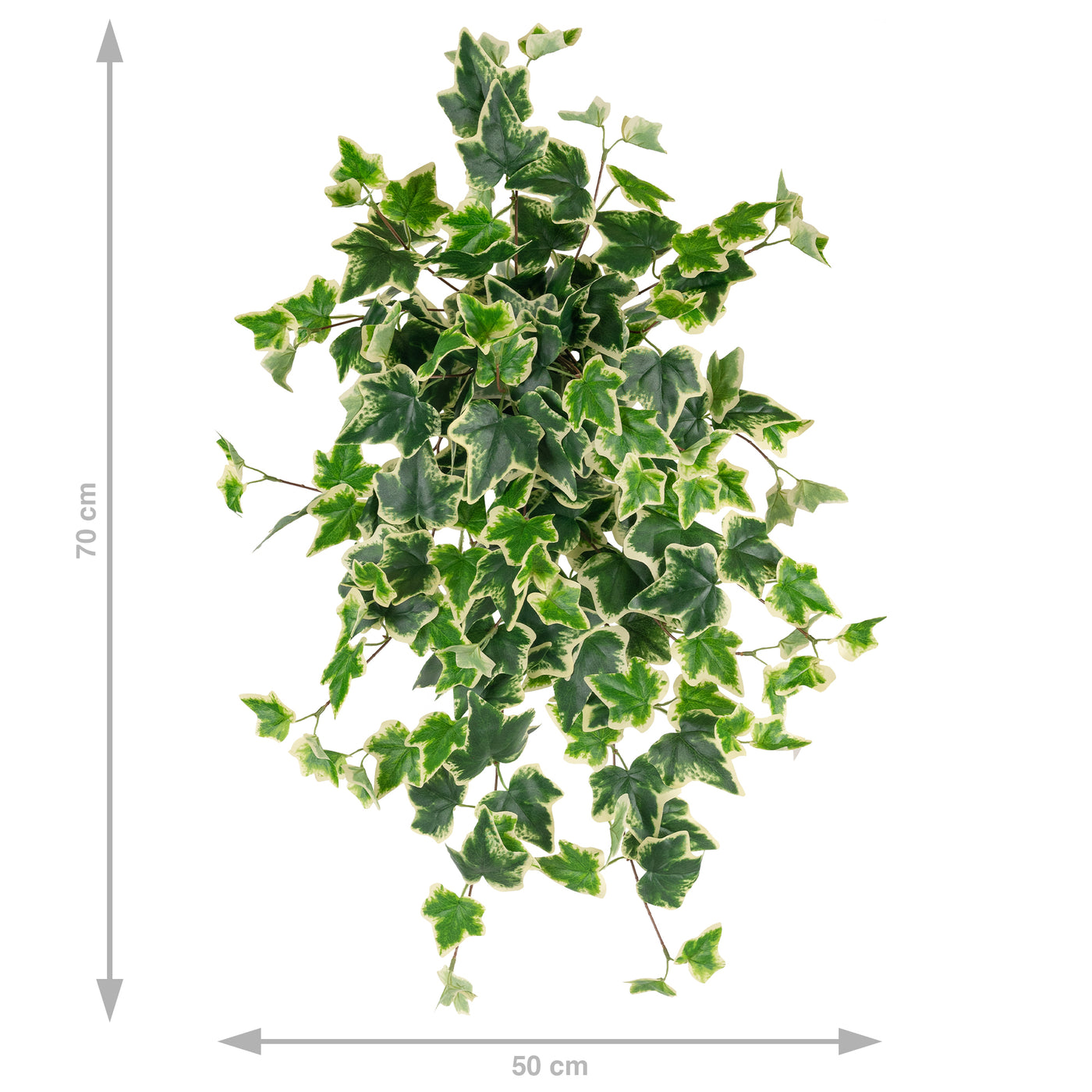 Iedera artificiala H70cm cu 202 frunze verde cu alb