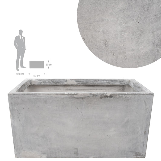 Jardiniera 59x30x30 cm gri ciment