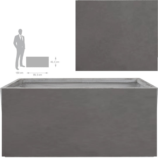 Jardiniera 99.5x46.5x46.5 cm gri maroniu