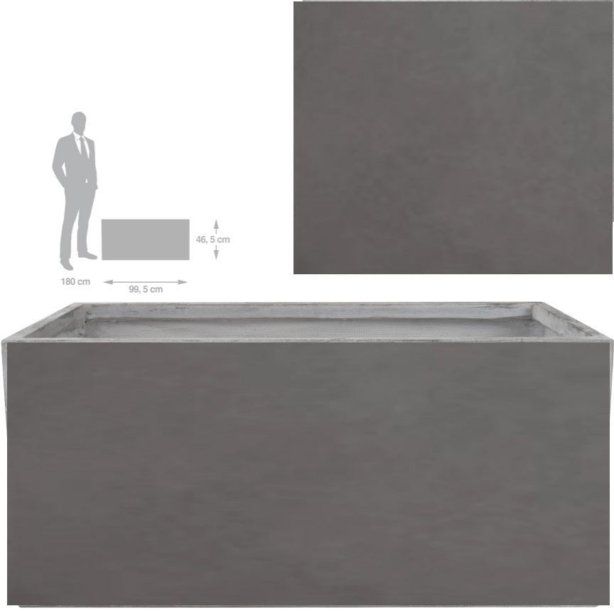 Jardiniera 99.5x46.5x46.5 cm gri maroniu